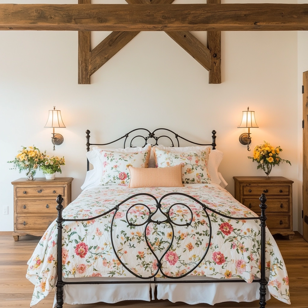 cozy farmhouse bedroom ideas romantic 5