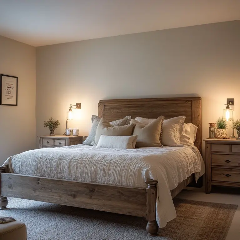 cozy modern farmhouse bedroom 1
