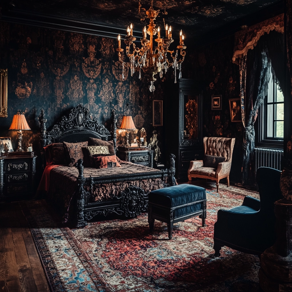 dark farmhouse bedroom 23