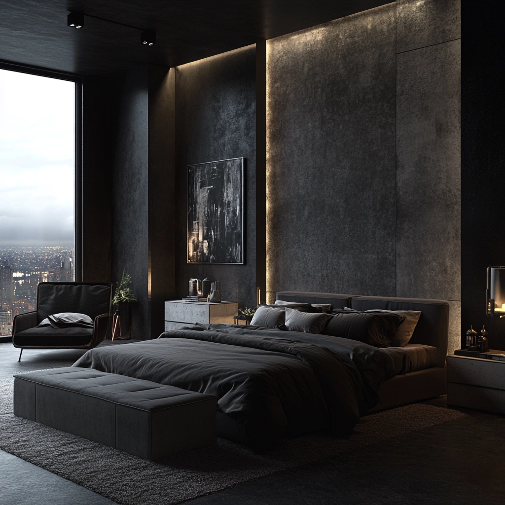 dark farmhouse bedroom 33