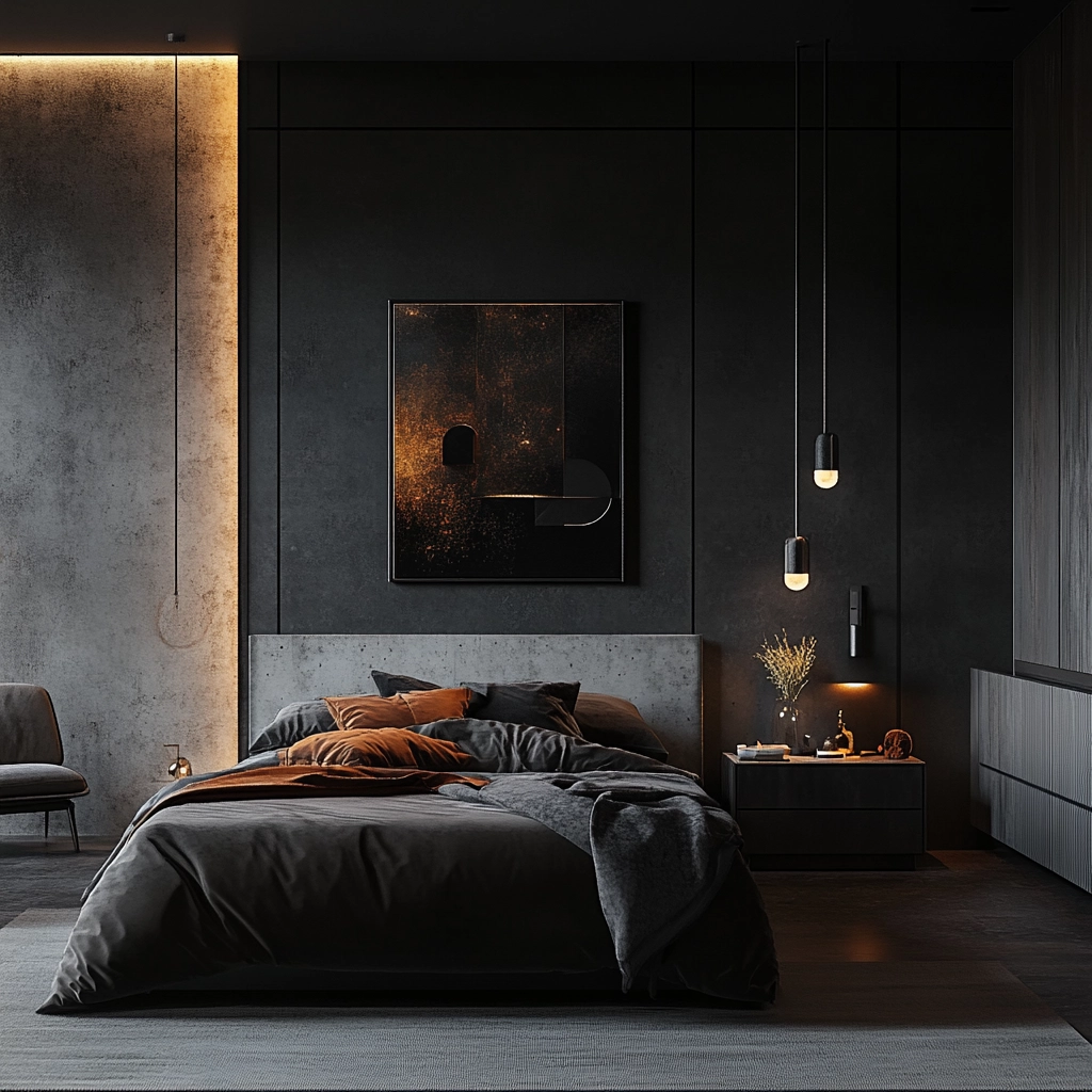 dark farmhouse bedroom 36