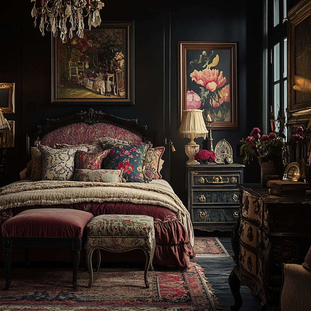 dark farmhouse bedroom 43