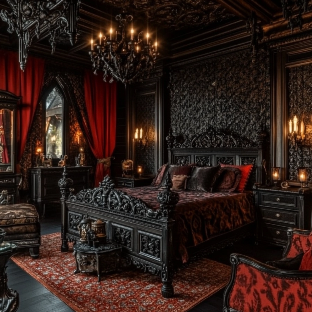 dark farmhouse bedroom 45