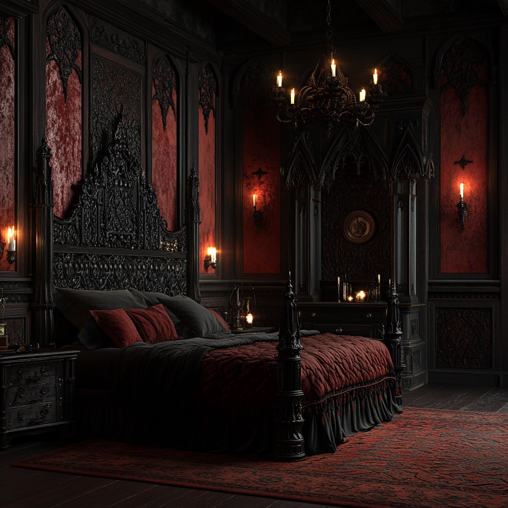 dark farmhouse bedroom 46