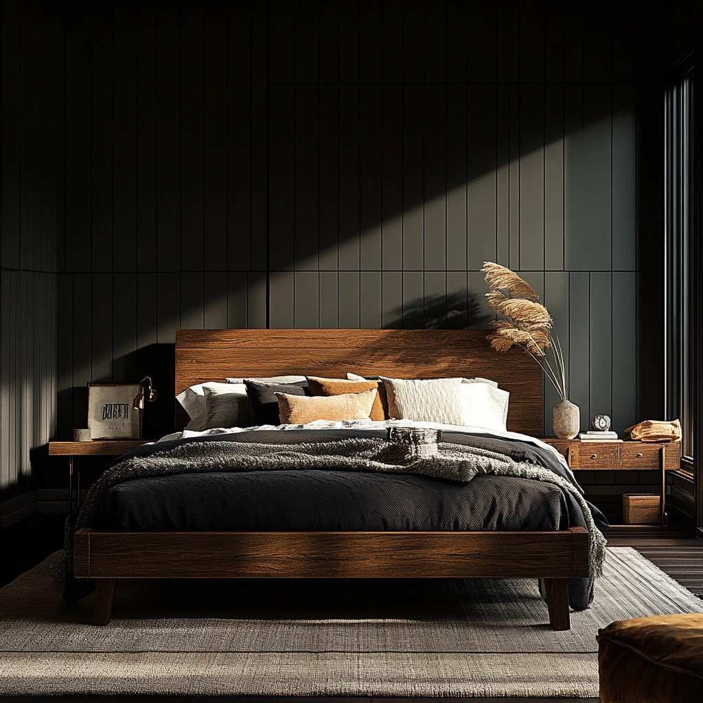 dark farmhouse bedroom 74