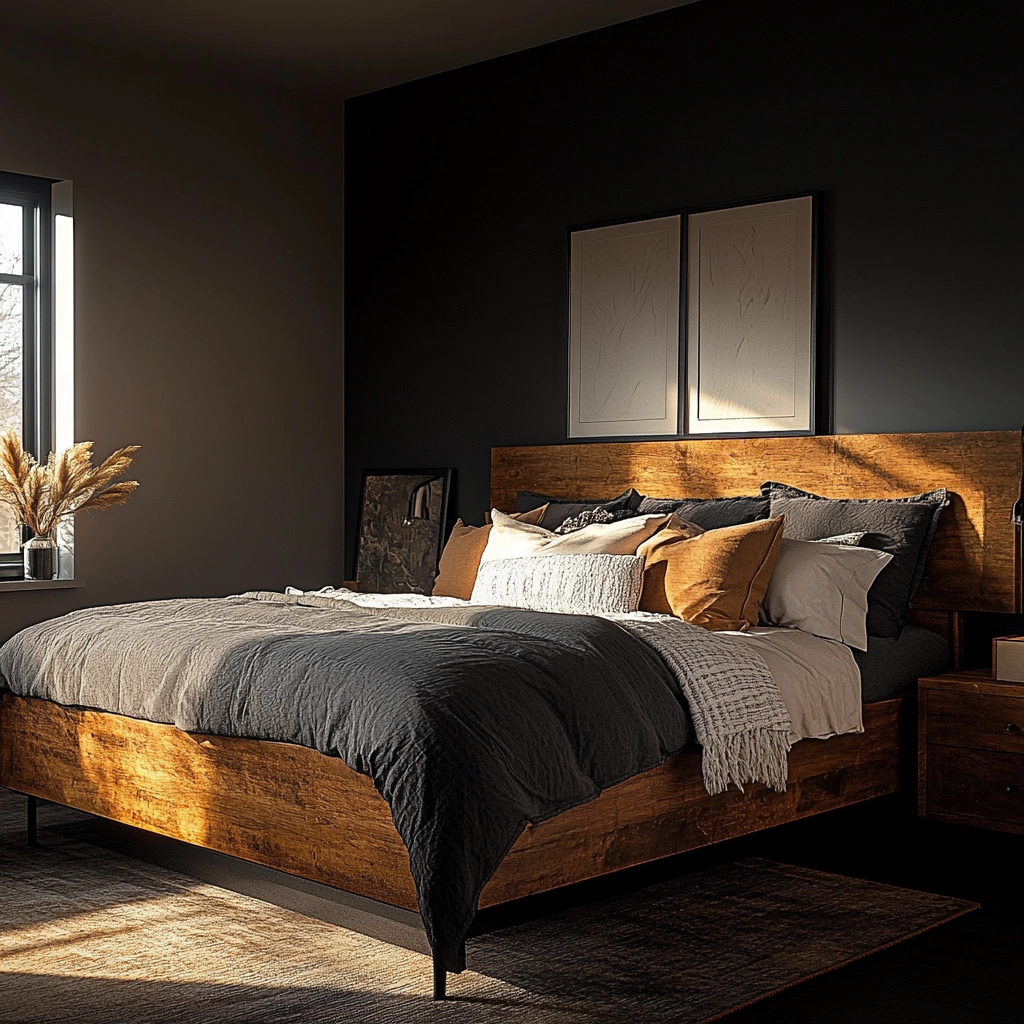 dark farmhouse bedroom 76