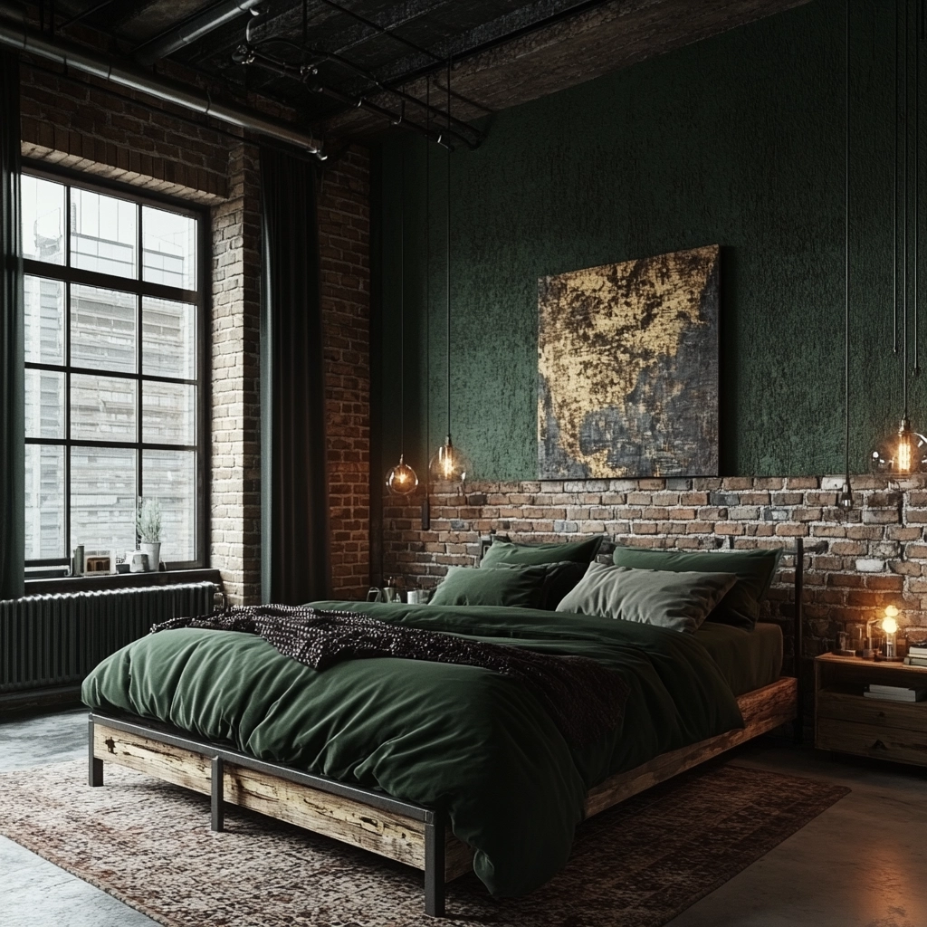 dark green farmhouse bedroom 10
