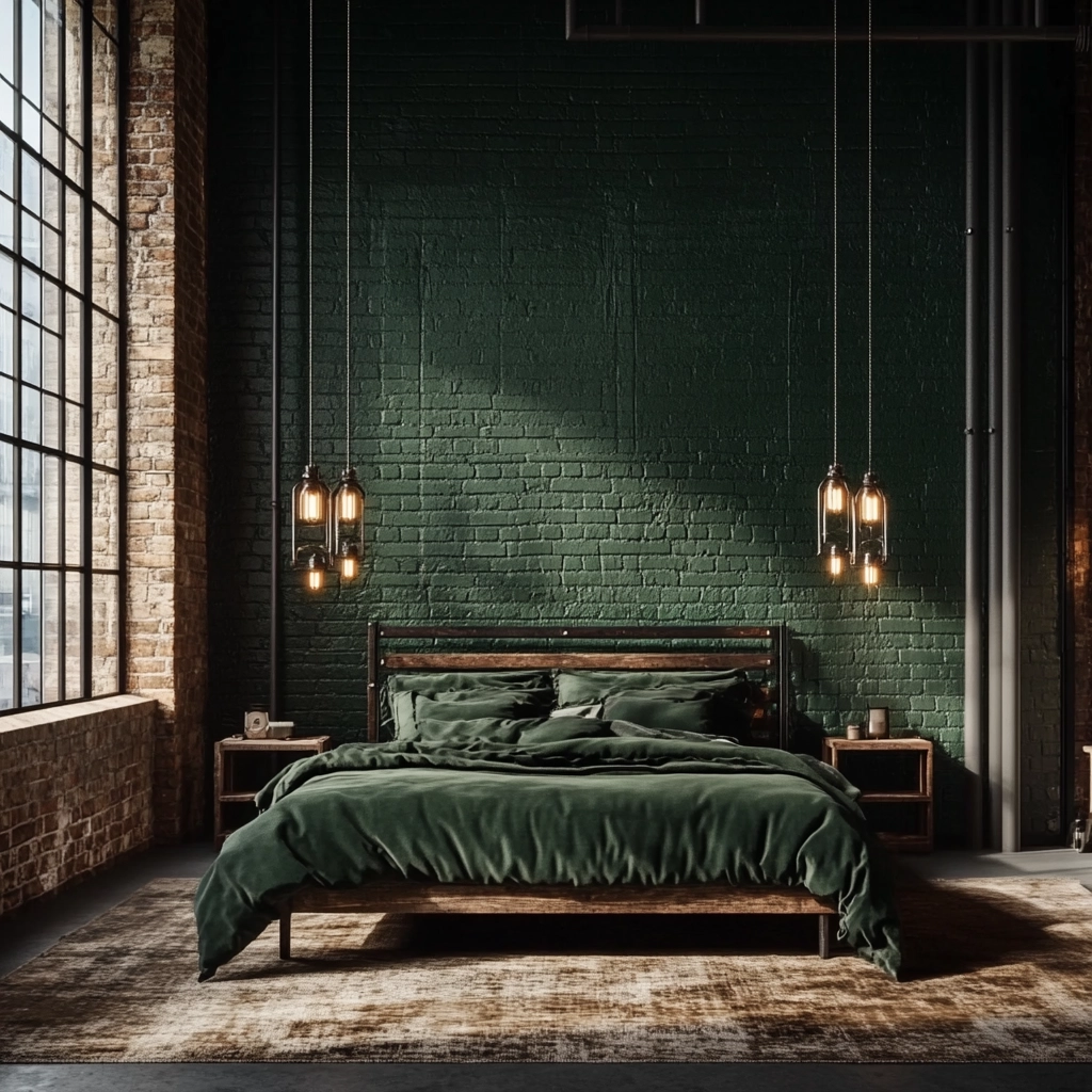 dark green farmhouse bedroom 11