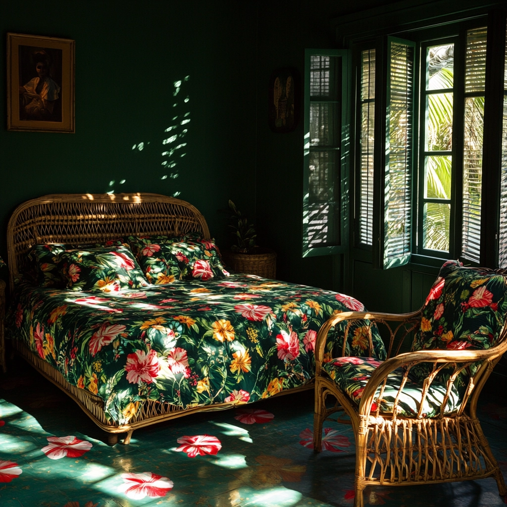 dark green farmhouse bedroom 26