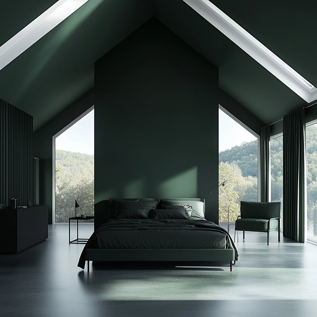 dark green farmhouse bedroom 58
