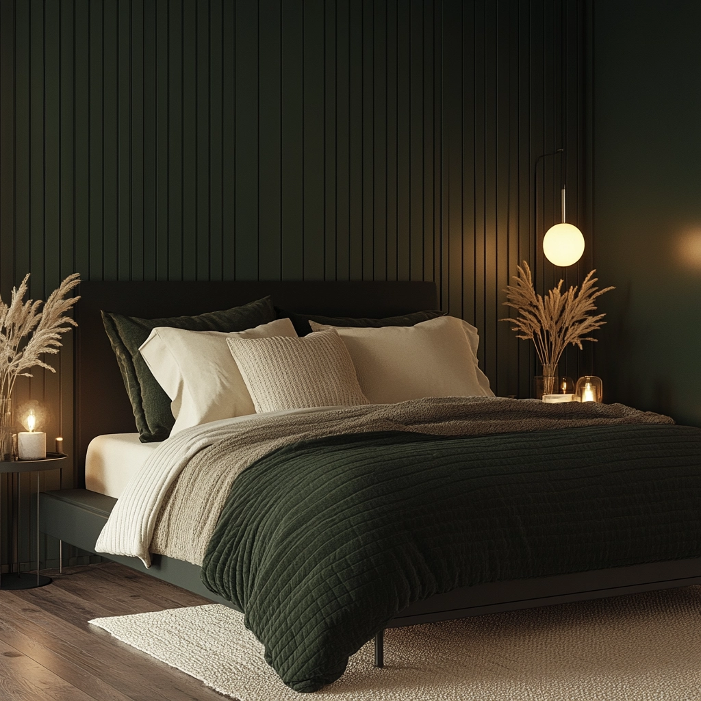 dark green farmhouse bedroom 6
