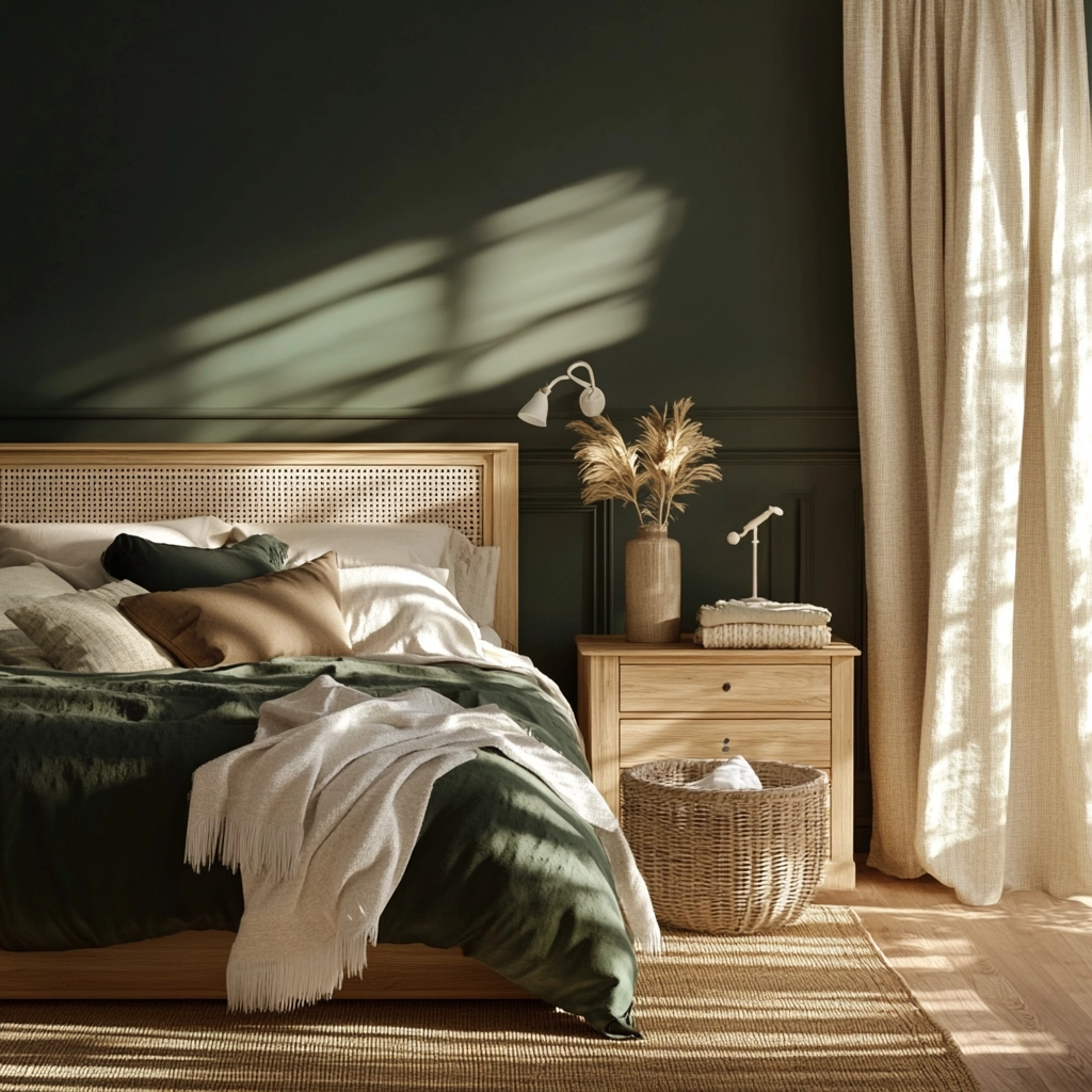 dark green farmhouse bedroom 62