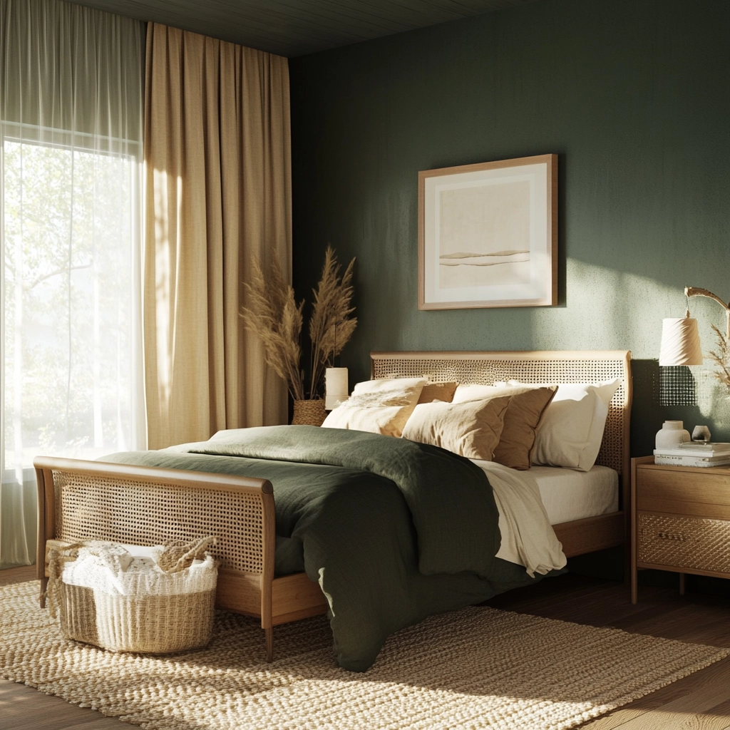 dark green farmhouse bedroom 64