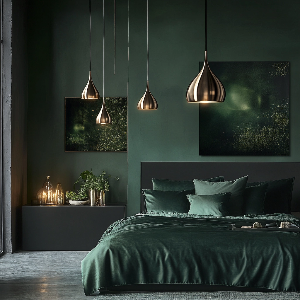 dark green farmhouse bedroom 66