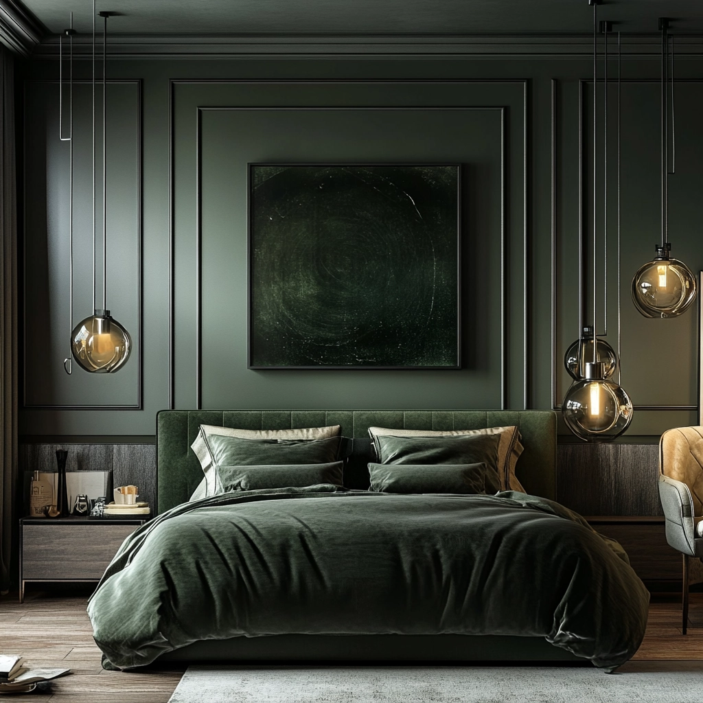 dark green farmhouse bedroom 67