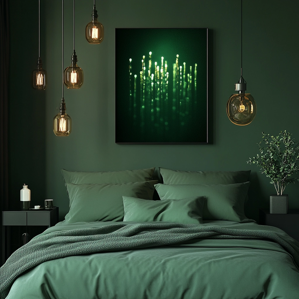 dark green farmhouse bedroom 68