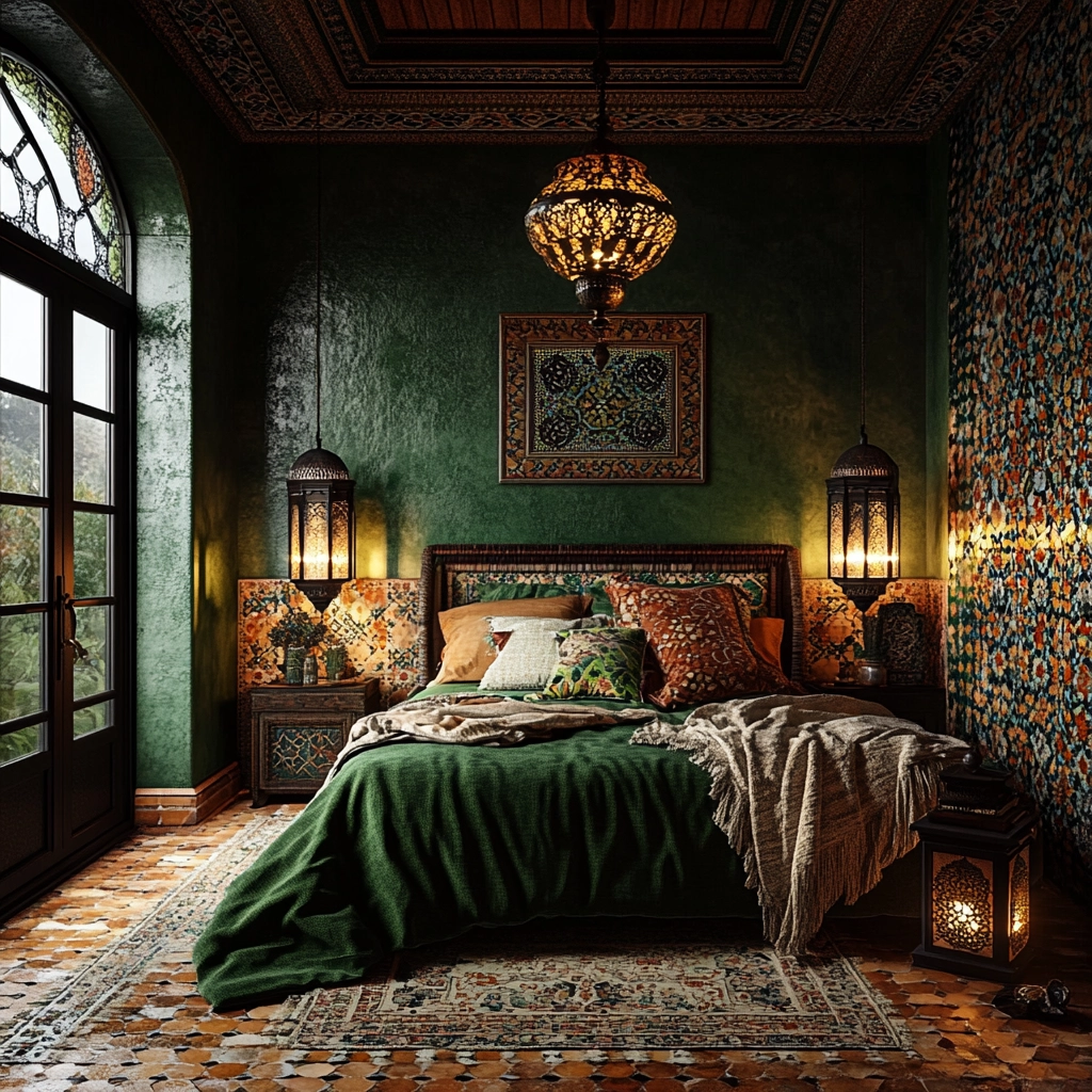 dark green farmhouse bedroom 71