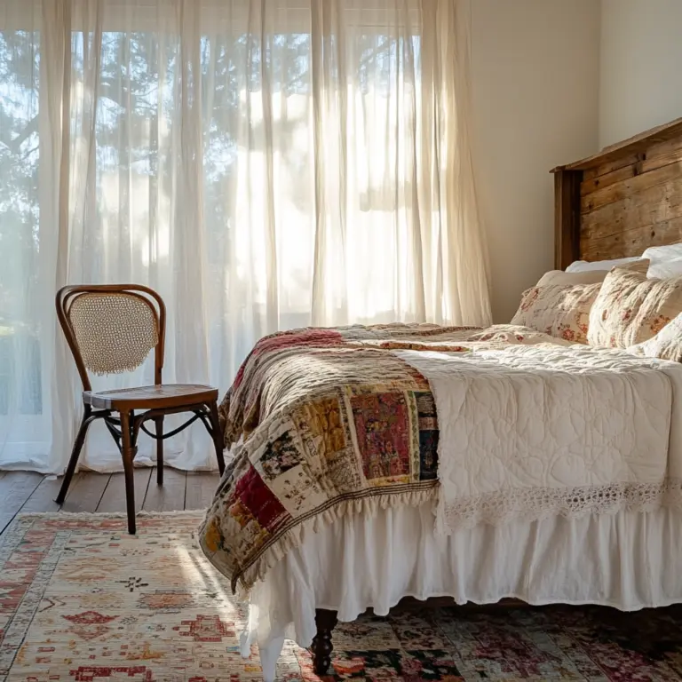 eclectic farmhouse bedroom 1