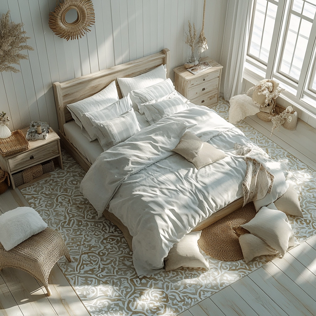 eclectic farmhouse bedroom 13