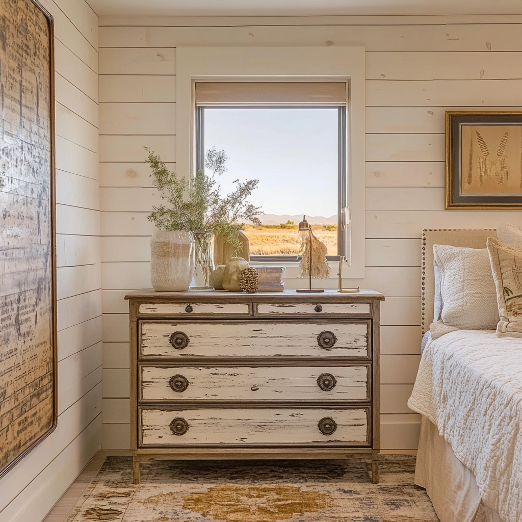 eclectic farmhouse bedroom 27