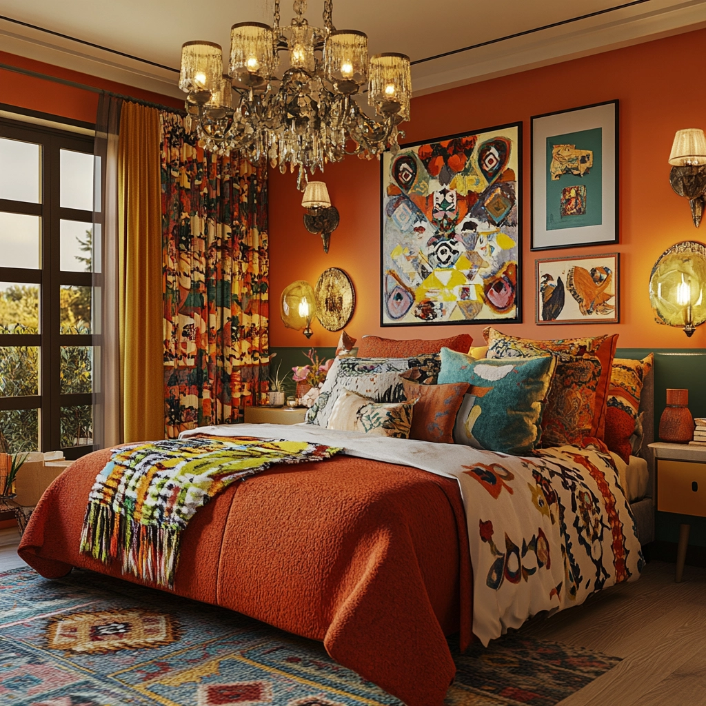 eclectic farmhouse bedroom 44