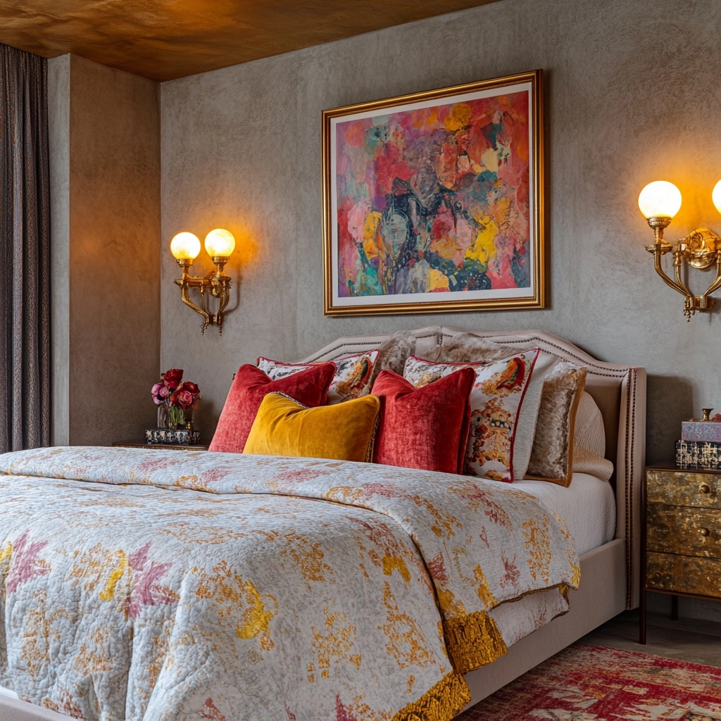 eclectic farmhouse bedroom 49