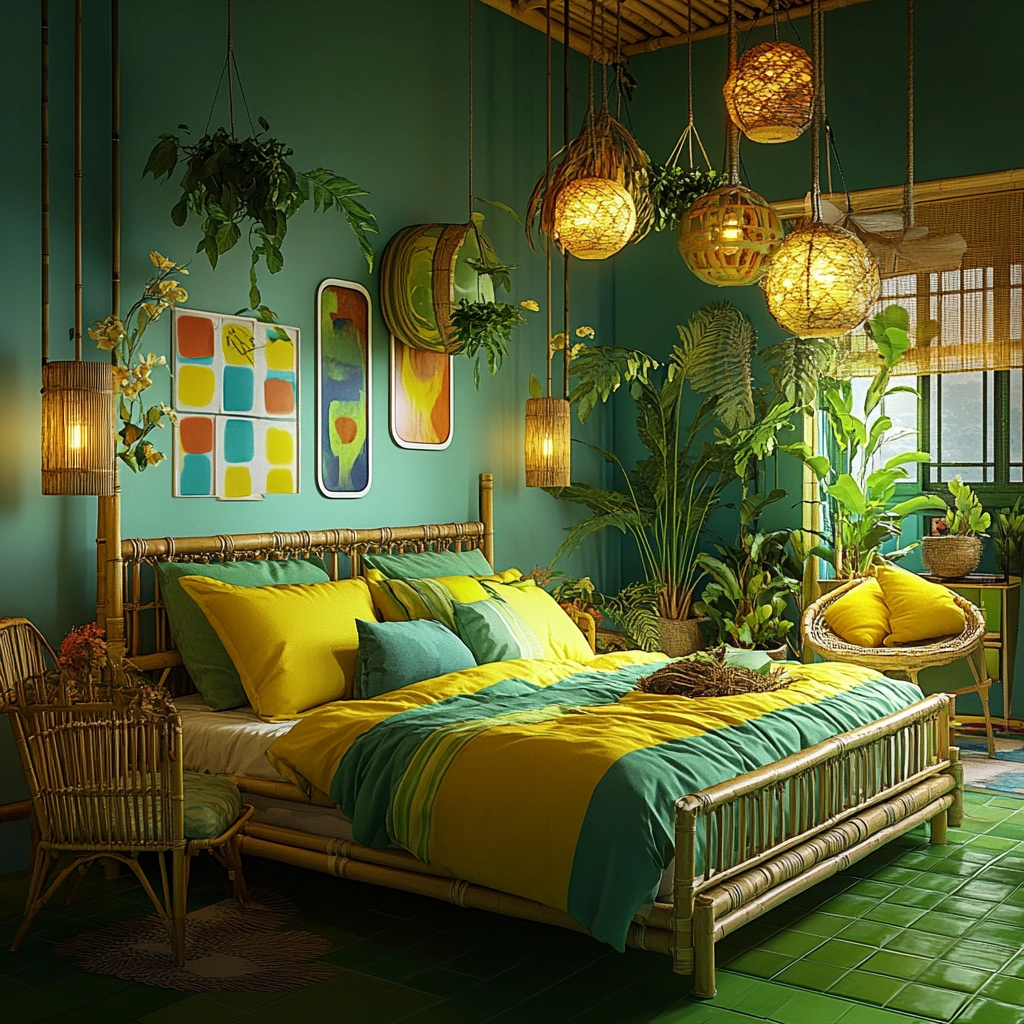 eclectic farmhouse bedroom 73