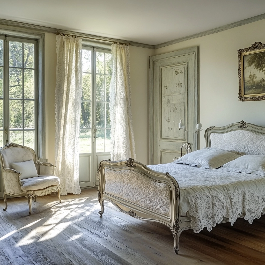 elegant farmhouse bedroom 34