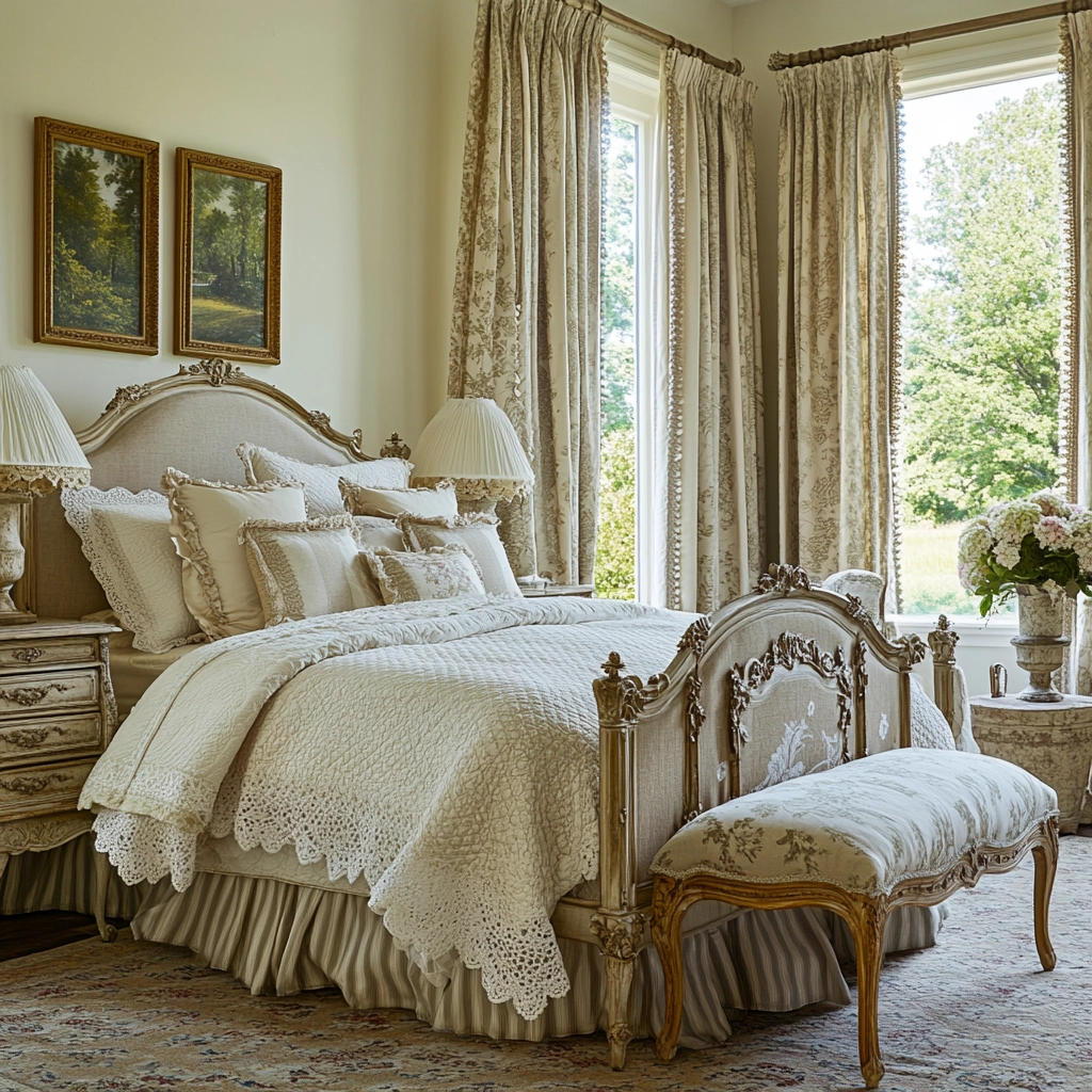 elegant farmhouse bedroom 35