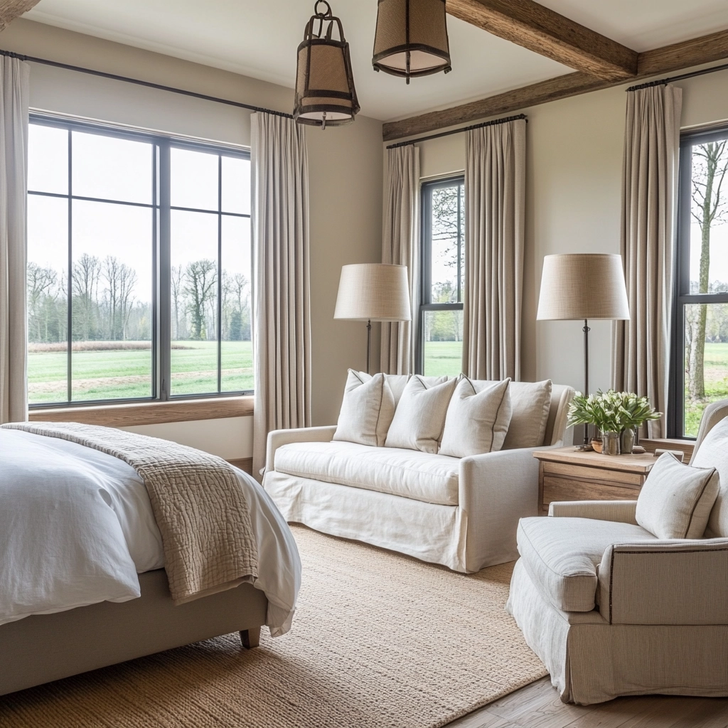elegant farmhouse bedroom 53