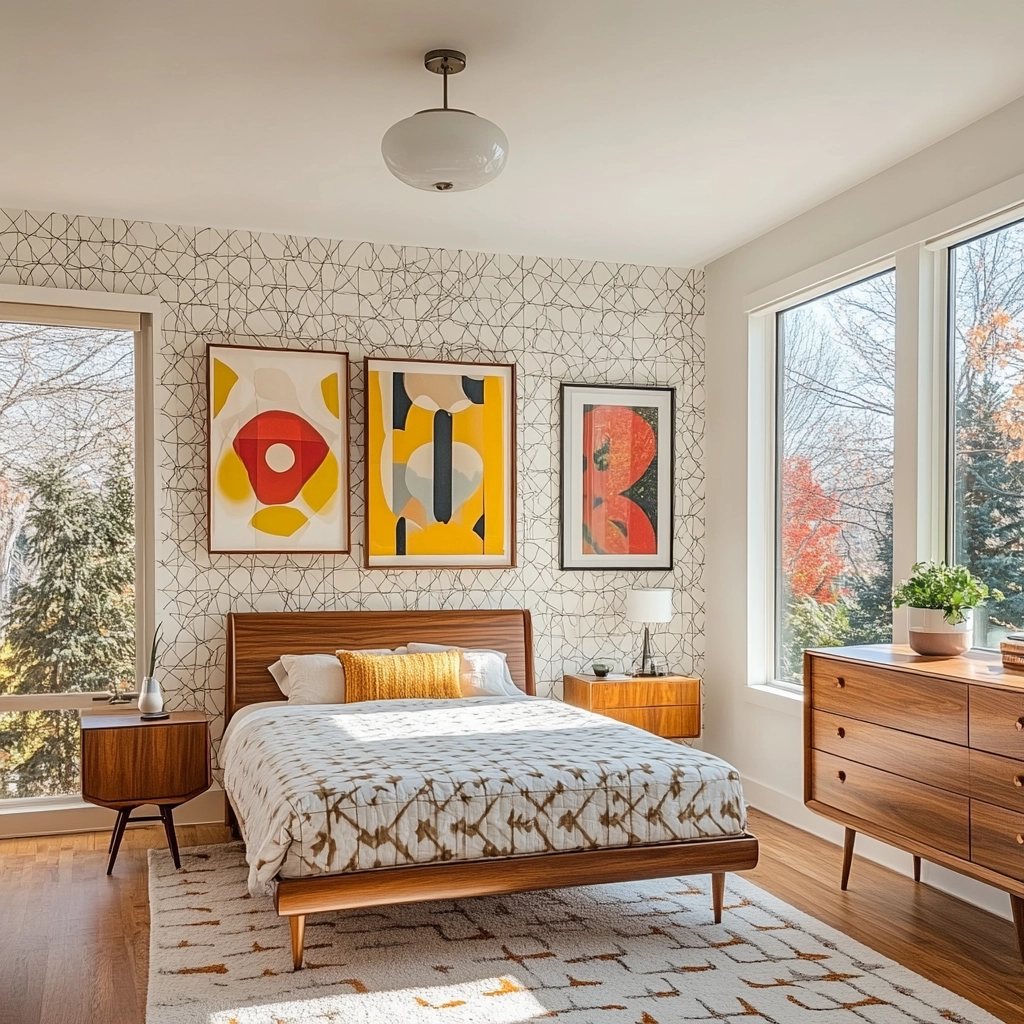 farmhouse accent wall bedroom 22