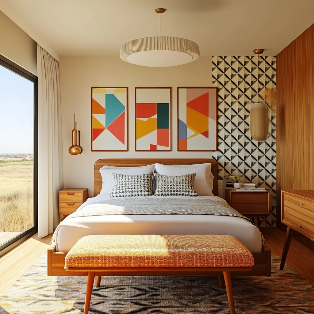 farmhouse accent wall bedroom 24