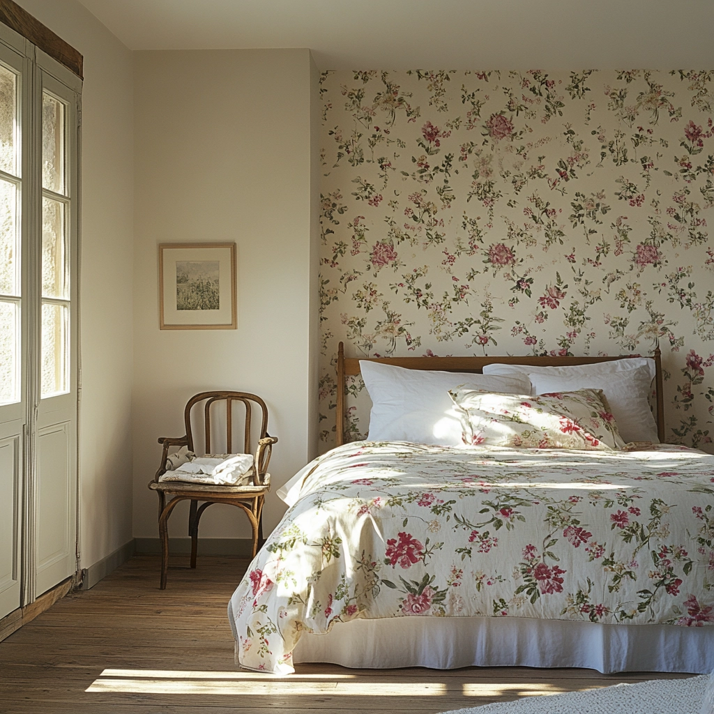 farmhouse accent wall bedroom 38
