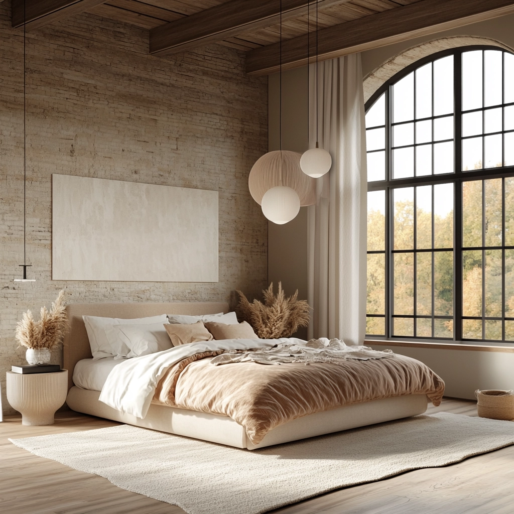 farmhouse accent wall bedroom 69