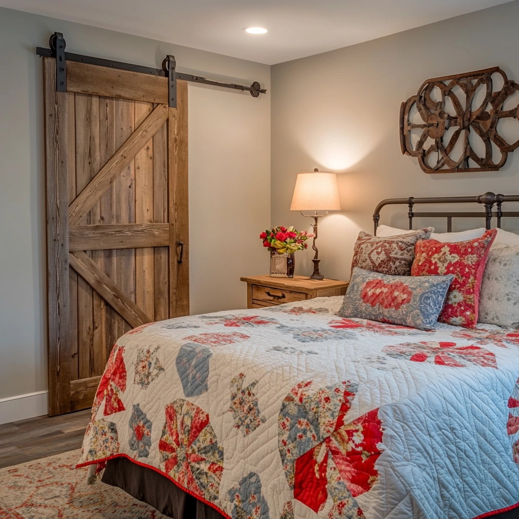 farmhouse accent wall bedroom 78