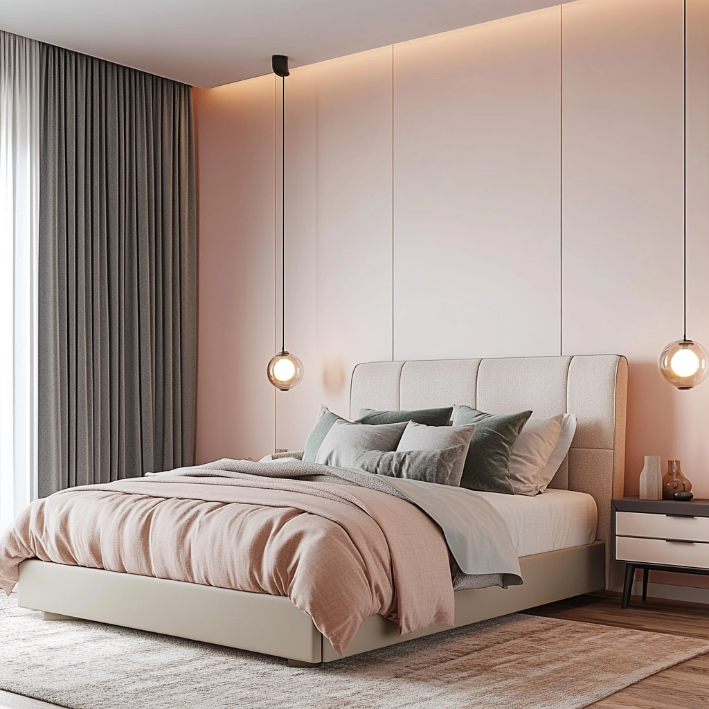 farmhouse accent wall bedroom 9