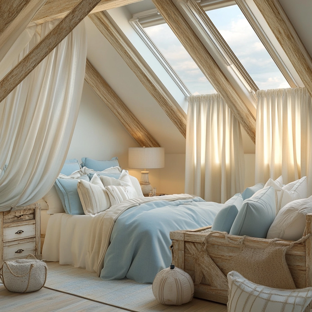 farmhouse attic bedroom 31