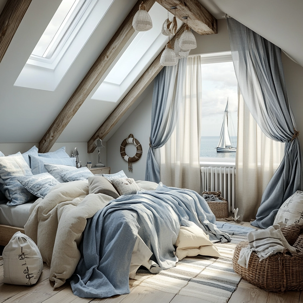 farmhouse attic bedroom 32