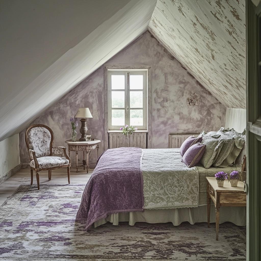 farmhouse attic bedroom 38