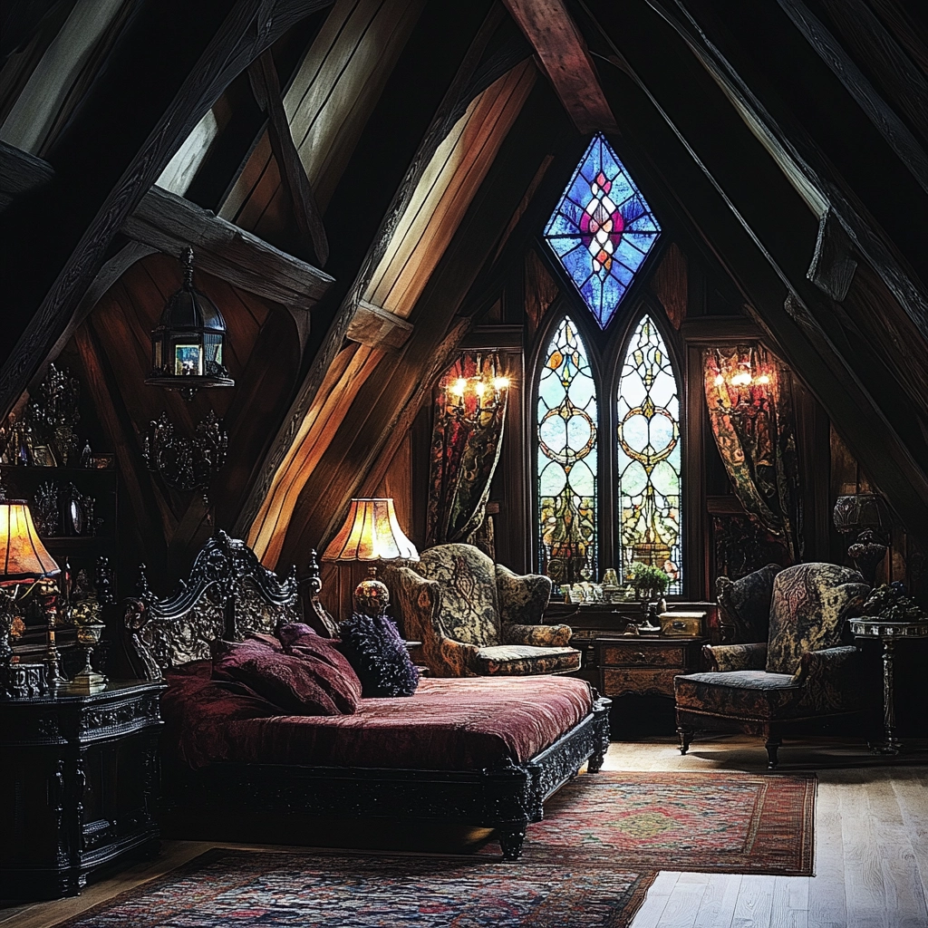 farmhouse attic bedroom 47