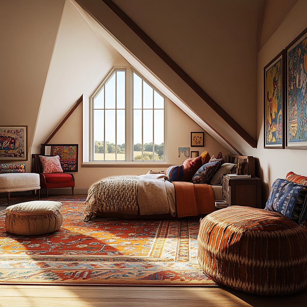 farmhouse attic bedroom 50