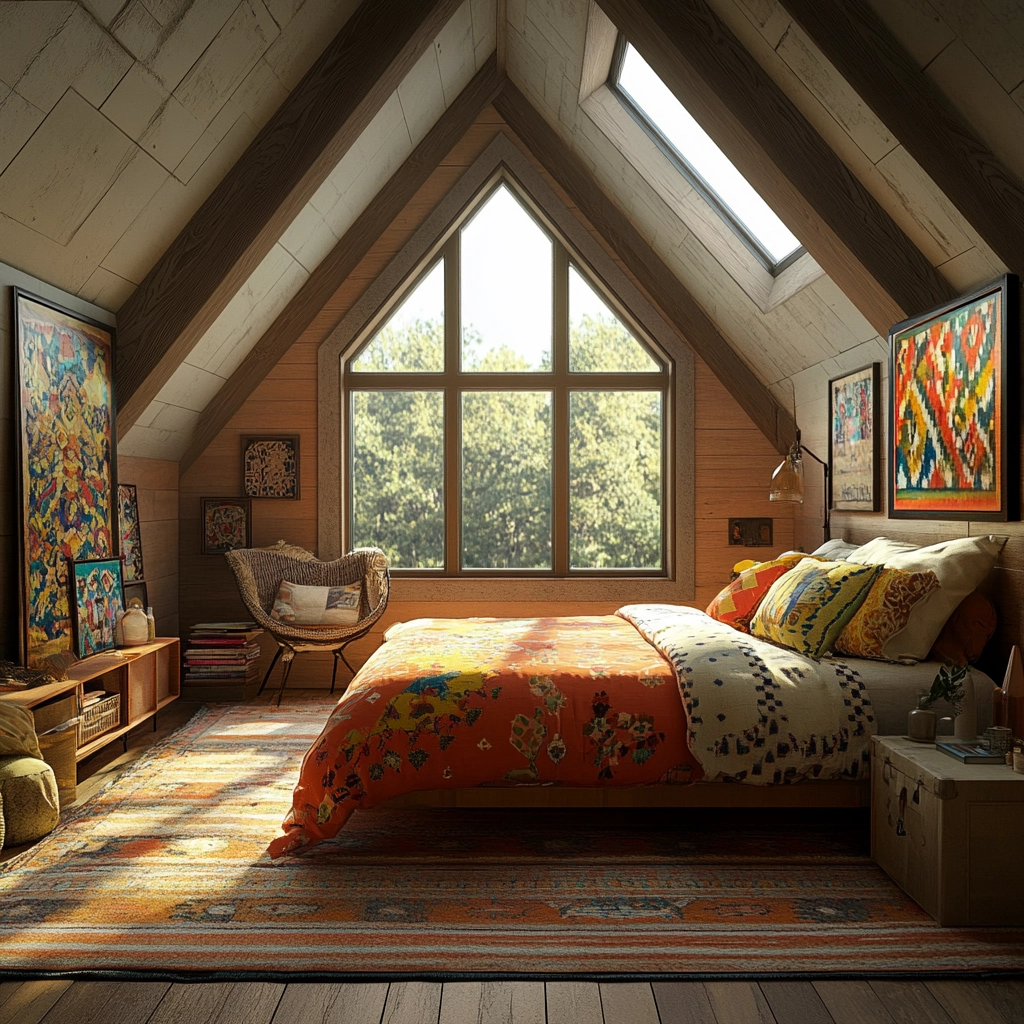 farmhouse attic bedroom 51