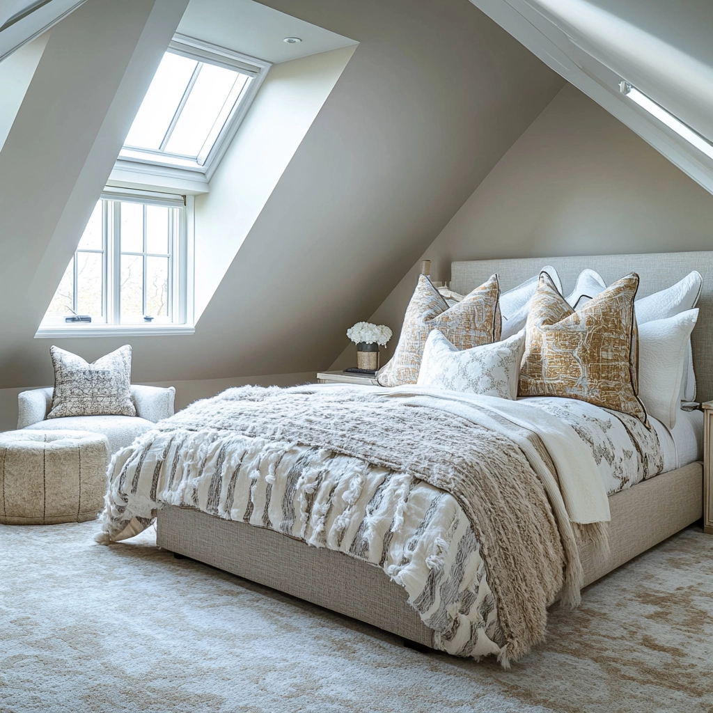 farmhouse attic bedroom 57