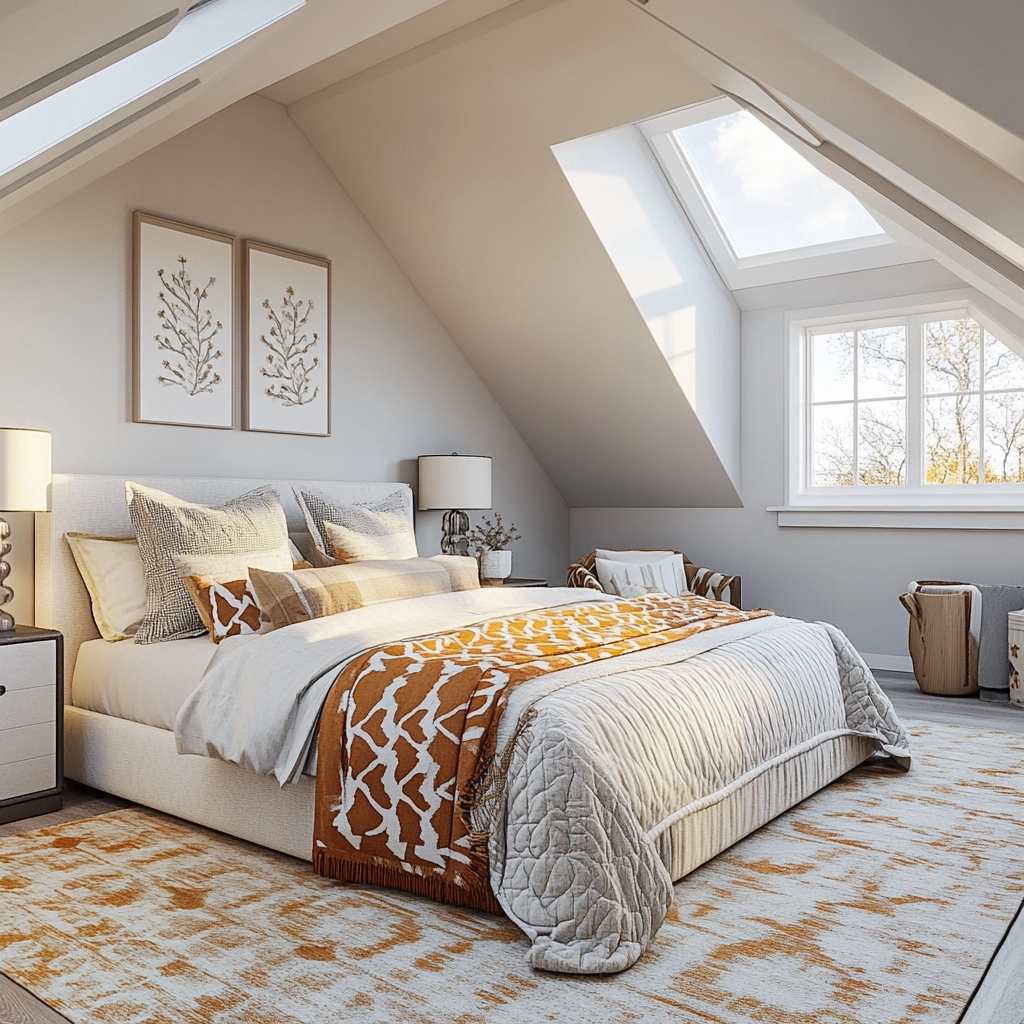 farmhouse attic bedroom 59