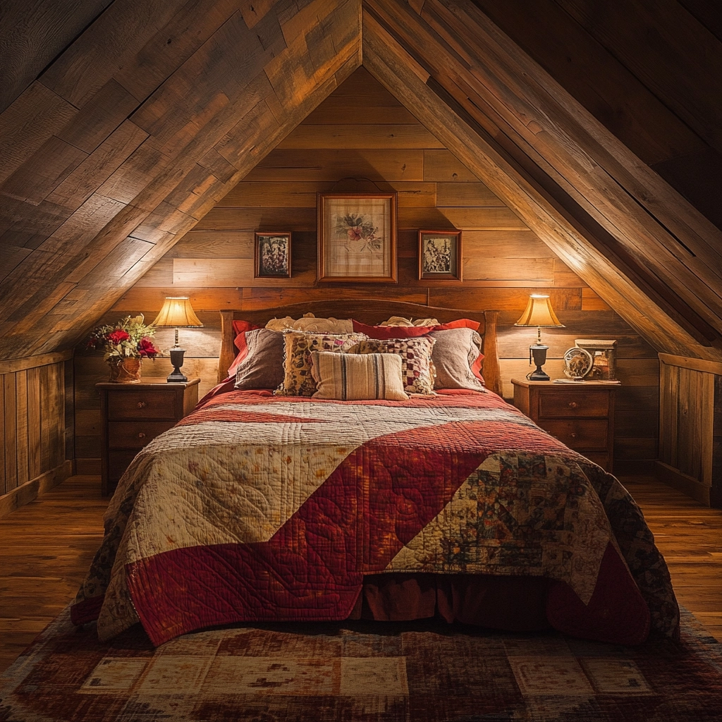 farmhouse attic bedroom 61