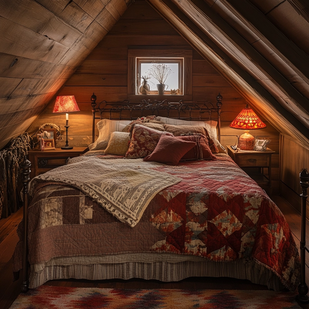 farmhouse attic bedroom 62