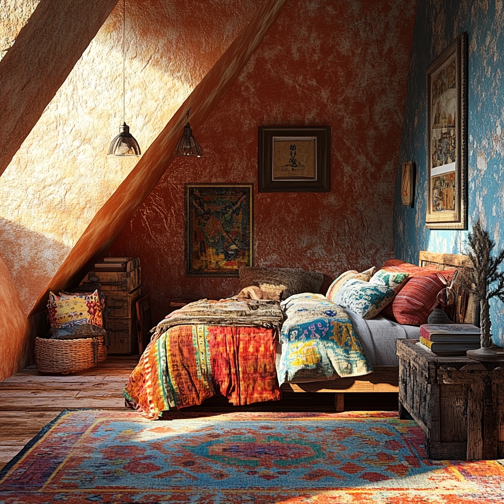 farmhouse attic bedroom 69