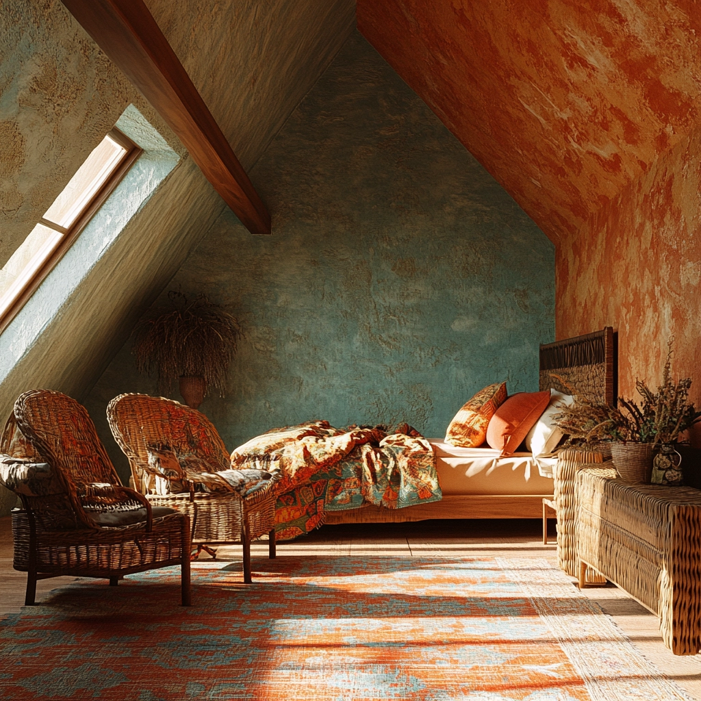 farmhouse attic bedroom 70