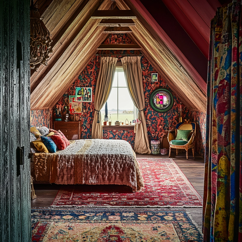 farmhouse attic bedroom 77