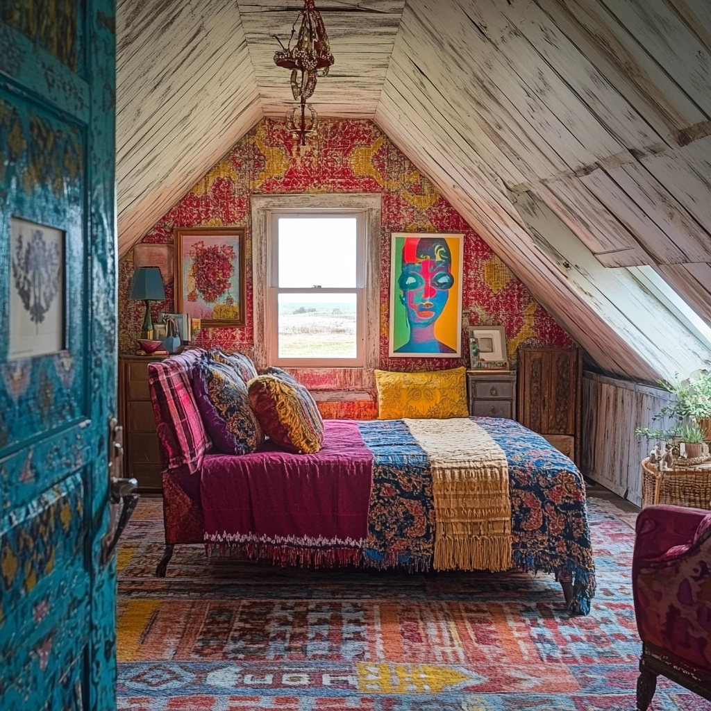 farmhouse attic bedroom 78